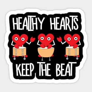 Healthy Hearts White Text Sticker